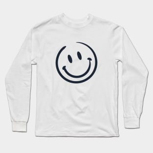 Big 2D Smiley Emoji Long Sleeve T-Shirt